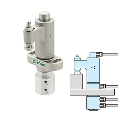 COMPACT PNEUMATIC SWING CLAMPS WITH DETECTING PORTS (Thread Piping)