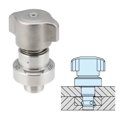 RETRACTABLE ONE-TOUCH CLAMPING LOCATORS
