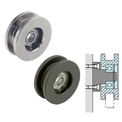 DOUBLE-FLANGED GUIDE ROLLERS