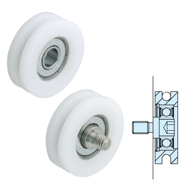 DEEP U GROOVE PLASTIC GUIDE ROLLERS