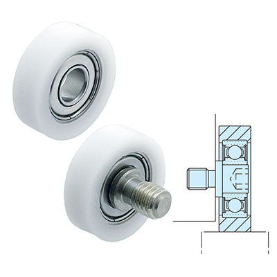 FLAT PLASTIC GUIDE ROLLERS