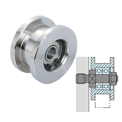 DOUBLE-FLANGED GUIDE ROLLERS (DOUBLE BEARINGS)
